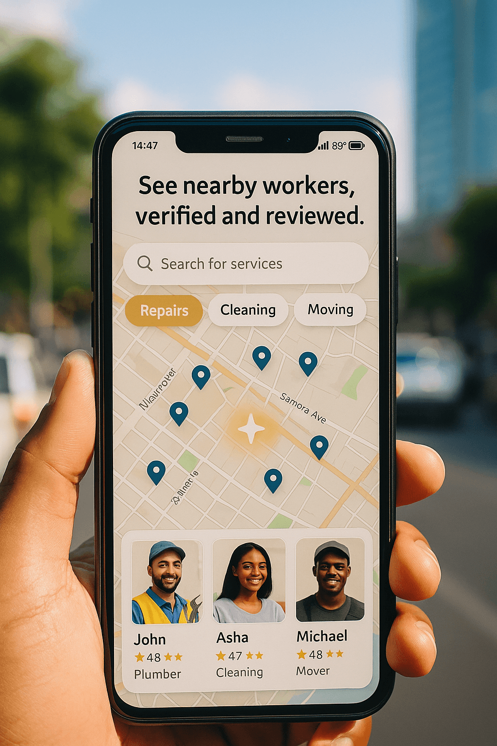 app UI